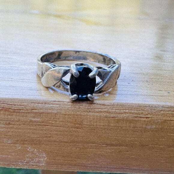 VTG Jay King DTR Sterling 925‎ Black Spinel Ring Size 7 Oval Shape 2.7g - Picture 6 of 11